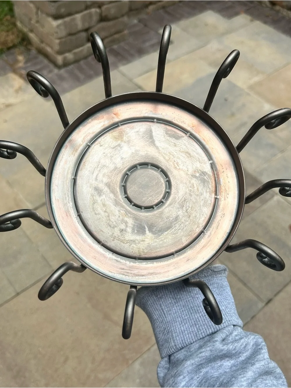 PartyLite Cordova Bronze Metal Footed Candle Holder Retired - Picture 3 of 6